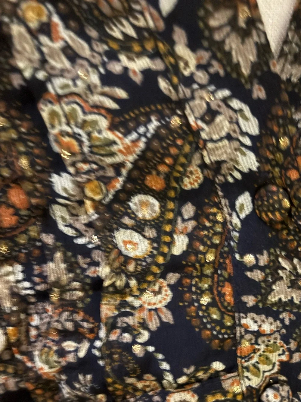 NATURAL LIFE Navy Paisley Tie-Waist Maxi Dress. Large. NWT. - Picture 8 of 10